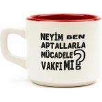 Neyim Ben? Aptallarla Mücadele Vakfı Mı? Beyaz Venüs Kupa - Hediye Seramik Kupa - 195 ml