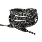 NEYSTORE 120 cm Yassı Simli Ayakkabı Bağcığı, Parlak Convers, Spor Ayakkabı Bağcığı (2 Çift Gümüş Simli Siyah)