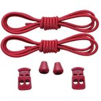 NEYSTORE 3 ÇİFT- Kırmızı, Yuvarlak, 100 cm Elastik Akıllı, Kilitle, Tak-Bırak Bağcık, Yeni Nesil, Bağlamaya Gerek Olmayan Bot, Spor, Klasik Ayakkabı Bağcığı