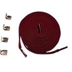 NEYSTORE Paslanmaz Metal Klipsli, Kullanışlı, Akıllı, Pratik, Elastik Bağlanmayan Ayakkabı Bağcığı, 1 Çift (Bordo)