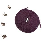 NEYSTORE Paslanmaz Metal Klipsli, Kullanışlı, Akıllı, Pratik, Elastik Bağlanmayan Ayakkabı Bağcığı, 1 Çift (Mor)