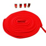 NEYSTORE Paslanmaz Metal Klipsli, Kullanışlı, Akıllı, Pratik, Elastik Bağlanmayan Ayakkabı Bağcığı, 1 Çift (Neon Pembesi)