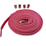 NEYSTORE Paslanmaz Metal Klipsli, Kullanışlı, Akıllı, Pratik, Elastik Bağlanmayan Ayakkabı Bağcığı, 1 Çift (Pembe)