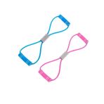 NEYSTORE Pilates, Egzersiz Vücut, Kas, Kol Bacak Geliştirme, Direnç Lastiği, Pilates, Egzersiz Yay İşlevli Lastik (1 Adet Mavi + 1 Adet Pembe)