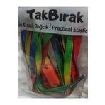 NEYSTORE Tak Bırak Ayakkabı Bağcığı, Bağlamaya Gerek Olmayan Yeni Nesil Elastik, Pratik, Akıllı Bağcık (Canlı Gökkuşağı)