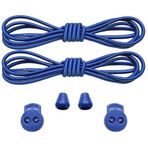 NEYSTORE Yuvarlak, Akıllı, Kilitle, Tak-Bırak Bağcık, Yeni Nesil, Bağlamaya Gerek Olmayan Bot, Spor, Klasik Ayakkabı Bağcığı,Elastik 100 cm,1 Çift (Koyu Saks Parlement Mavisi/Lacivert)