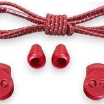 NEYSTORE Yuvarlak Yapılı, Akıllı, Kilitle, Tak-Bırak Bağcık, Elastik Bot, Spor Ayakkabı Bağcığı, 100 Cm, 1 Çift (Çizgili Bayrak Kırmızısı)
