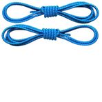 NEYSTORE Yuvarlak Yapılı, Akıllı, Kilitle, Tak-Bırak Bağcık, Elastik Bot, Spor Ayakkabı Bağcığı, 100 Cm, 1 Çift (Çizgili Mavi)