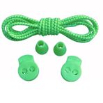 NEYSTORE Yuvarlak Yapılı, Akıllı, Kilitle, Tak-Bırak Bağcık, Elastik Bot, Spor Ayakkabı Bağcığı, 100 Cm, 1 Çift (Çizgili Neon Sarı)