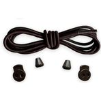 NEYSTORE Yuvarlak Yapılı, Akıllı, Kilitle, Tak-Bırak Bağcık, Elastik Bot, Spor Ayakkabı Bağcığı, 100 Cm, 1 Çift (Koyu Kahve)