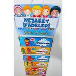 Nezaket Kuralları Afişi Okul ve Sınıflar Için Özelleştirilebilir Pvc Kaplı 6 Parça Afiş 30*130 cm