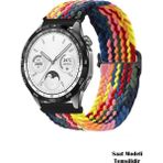 Nezih Case Amazfit Bip / Bip Lite / Bip U Pro / Active / Cheetah (Kare) / Bip 3 / Bip 3 Pro Uyumlu Kordon - Karışık Renkli
