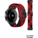 Nezih Case Amazfit Pace / Gtr 2 / Gtr 2e / Gtr 3 / Gtr 3 Pro / Gtr 47MM Uyumlu Tokalı Örgü Kordon - Renkli - Kırmızı