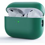 Nezih Case Apple Airpods Pro 2. Nesil Uyumlu Protective Anti-Knock Tek Parça Silikon Kılıf - Koyu Yeşil