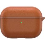 Nezih Case Apple Airpods Pro Uyumlu Leather Design Darbe Önleyici Orijinal Deri Kılıf - Kahverengi