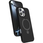 Nezih Case Apple iPhone 14 Pro Max Uyumlu Içi Kadife Stand Olabilen Halka Yüzüklü Kılıf - Siyah