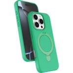 Nezih Case Apple iPhone 14 Pro Max Uyumlu Içi Kadife Stand Olabilen Halka Yüzüklü Kılıf - Yeşil
