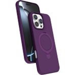 Nezih Case Apple iPhone 15 Pro Max Uyumlu Içi Kadife Stand Olabilen Halka Yüzüklü Kılıf - Mor