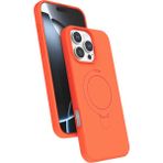 Nezih Case Apple iPhone 15 Pro Max Uyumlu Içi Kadife Stand Olabilen Halka Yüzüklü Kılıf - Turuncu