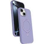 Nezih Case Apple iPhone 15 Uyumlu Içi Kadife Stand Olabilen Halka Yüzüklü Kılıf - Çok Renkli