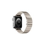 Nezih Case Apple Watch Seri 2/3/4/5/6/7/8/9/SE/Ultra/Ultra 2 42-44-45-49mm Uyumlu Metal Baklalı Magnetli Kordon