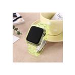 Nezih Case Apple Watch Seri 2/3/4/5/6/se 44mm Transparan Plastik Baklalı Kayış/kordon Ve Silikon Kasa Koruyucu