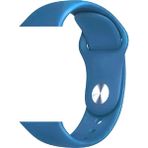 Nezih Case Apple Watch Seri 7 41MM Uyumlu Klasik Silikon Kordon Denim Blue