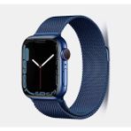Nezih Case Apple Watch Seri 7/8/9 41MM Uyumlu Saks Blue Hasır Örgü Metal Kordon Saks Blue - Lacivert