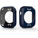 Nezih Case Apple Watch Seri 7/8/9 45MM 360 Full Protective Anti-Knock Kasa ve Ekran Koruyucu - Lacivert