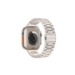 Nezih Case Apple Watch Ultra / Ultra 2 49mm Uyumlu Paslanmaz Çelik Baklalı Metal Kordon