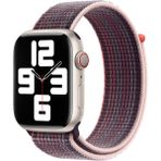 Nezih Case Apple Watch Watch Seri 5/6/7/8/9/se 38/40/41mm Seri 10 42 / Seri 11 42mm Uyumlu Spor Loop Hasır Örgü Kordon Elderberry - Kırmızı