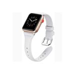 Nezih Case Deri Kordon/kayış Apple Watch Seri 2 3 4 5 6 7 8 9 Se 42mm 44mm 45mm 49mm Için (ÖZEL TASARIM) Beyaz