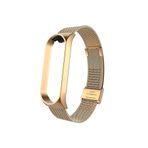 Nezih Case Gold Metal Örgü Işlemeli Kordon Xiaomi Mi Band 5 Ve 6 Akıllı Bileklik Kordon Kayış