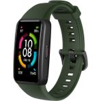 Nezih Case Huawei Band 6 Uyumlu Soft Design Silikon Kordon Koyu Yeşil
