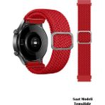 Nezih Case Huawei Honor Magic / Magic 2 / Honor Gs Pro / Gs Uyumlu Tokalı Örgü Kordon - Kırmızı