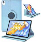 Nezih Case Huawei Honor Pad 10 12.1 Inç Uyumlu 360 Dönebilen Standlı Suni Deri Tablet Kılıfı - Mavi