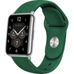 Nezih Case Huawei Watch Fit 2 Uyumlu A+ Kalite Klasik/spor Jel Silikon Kordon - Koyu Yeşil - Klasik Kordon