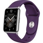 Nezih Case Huawei Watch Fit 2 Uyumlu A+ Kalite Klasik/spor Jel Silikon Kordon - Mor - Klasik Kordon