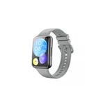 Nezih Case Huawei Watch Fit 2 Uyumlu Spor Jel Silikon Gri Kordon