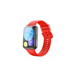 Nezih Case Huawei Watch Fit 2 Uyumlu Spor Jel Silikon Kırmızı Kordon