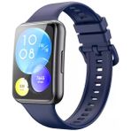 Nezih Case Huawei Watch Fit 2 Uyumlu Spor Jel Silikon Lacivert Kordon