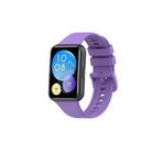 Nezih Case Huawei Watch Fit 2 Uyumlu Spor Jel Silikon Lila Kordon