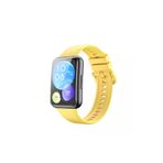 Nezih Case Huawei Watch Fit 2 Uyumlu Spor Jel Silikon Sarı Kordon