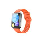 Nezih Case Huawei Watch Fit 2 Uyumlu Spor Jel Silikon Turuncu Kordon