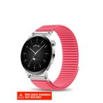 Nezih Case Huawei Watch GT / GT2 / GT3 Elegant 42mm Uyumlu Hasır Örgü Spor Cırtlı Naylon Kordon 20mm