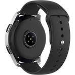 Nezih Case Huawei Watch Gt4 / Gt5 / Gt6 41mm ile Uyumlu Yumuşak Silikon Spor Kordon Strap 18mm - Siyah