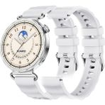 Nezih Case Huawei Watch GT6 41mm / Gt5 / Gt4 / 41mm Uyumlu ZigZag Tasarımlı Silikon Kordon 18MM - Beyaz