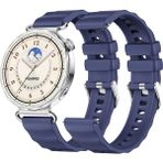 Nezih Case Huawei Watch GT6 41mm / Gt5 / Gt4 / 41mm Uyumlu ZigZag Tasarımlı Silikon Kordon 18MM - Lacivert