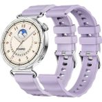 Nezih Case Huawei Watch GT6 41mm / Gt5 / Gt4 / 41mm Uyumlu ZigZag Tasarımlı Silikon Kordon 18MM - Lila