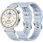 Nezih Case Huawei Watch GT6 41mm / Gt5 / Gt4 / 41mm Uyumlu ZigZag Tasarımlı Silikon Kordon 18MM - Mavi